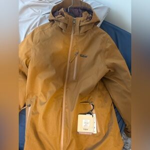 For West Hooded Jacket in Caramel Brown Medium